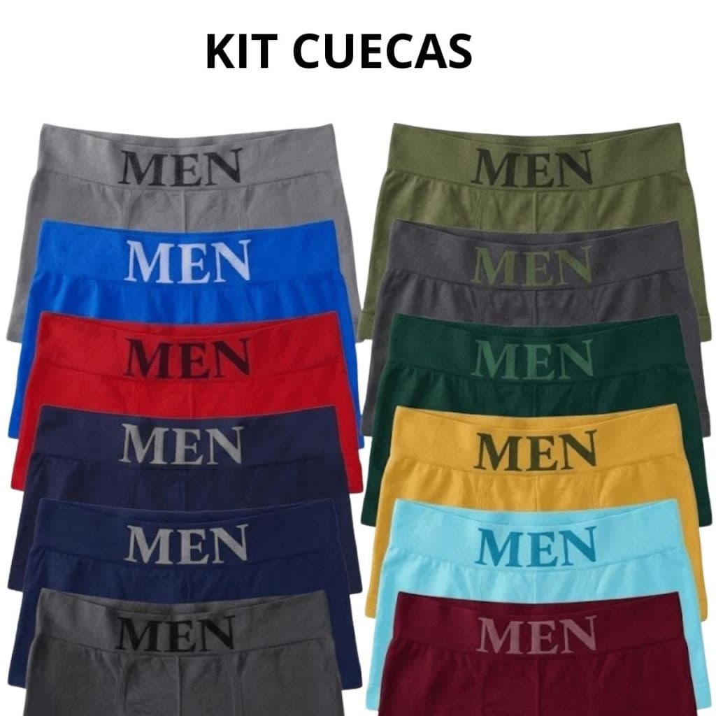 Kit 10 ou 4 Cueca Masculina Box Boxer Tecido Premium Confortável.