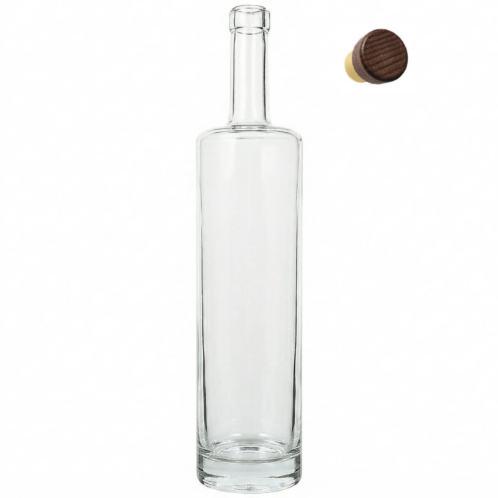 Garrafa de Vidro 750ml Citrino Vidro Grosso para Bebidas Eventos Decoração Mesa Posta - Cx c/ 1 un