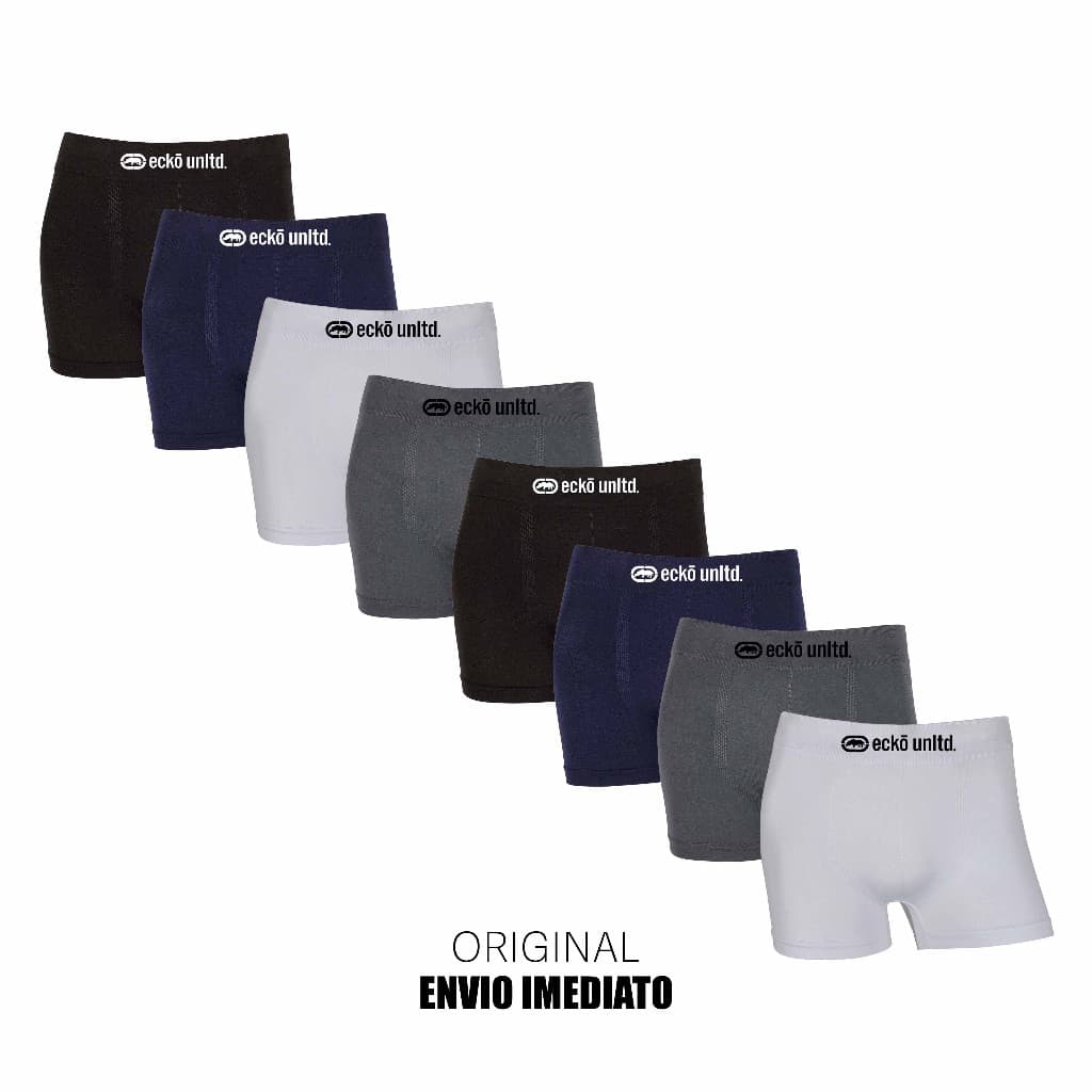 Kit 4 ou 8 Cuecas Sem Costura Originais marca Ecko Microfibra