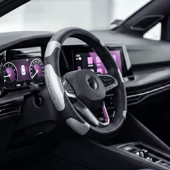 Capa Para Volante De Carro Protetora Prata Universal Borracha Ecológica Silicone Cores Variadas