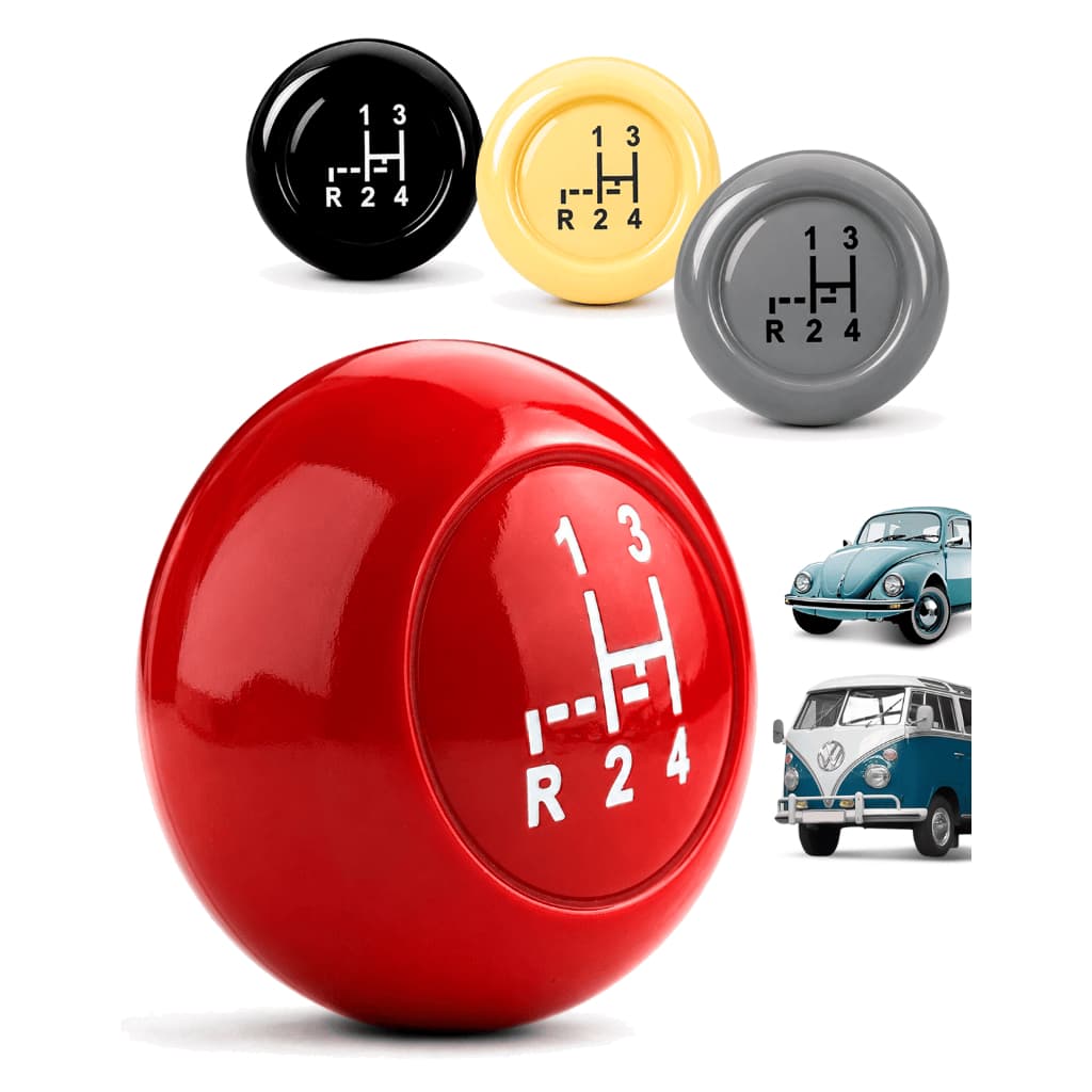 Bola Manopla De Câmbio 4 Marchas VW Fusca Kombi Rosca Fina Preto 4 Marchas Resistente Premium