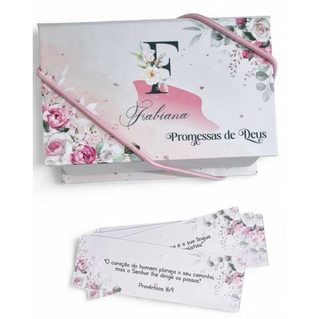 Kit Com 6 Unidades De Caixinhas De Promessas Personalizadas Com Inicial e Nome
