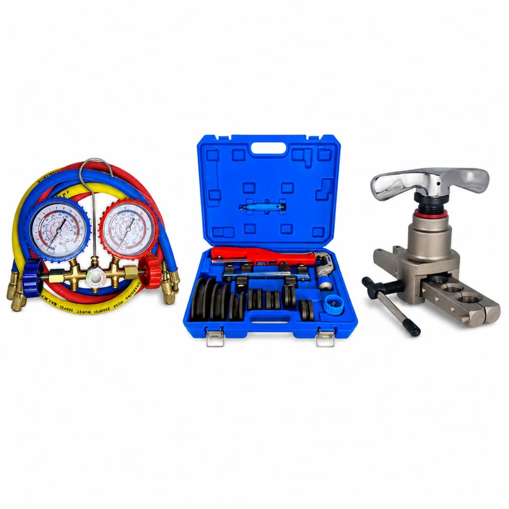 Kit Manifold R410 Curvador de Tubos e Flangeador Excêntrico