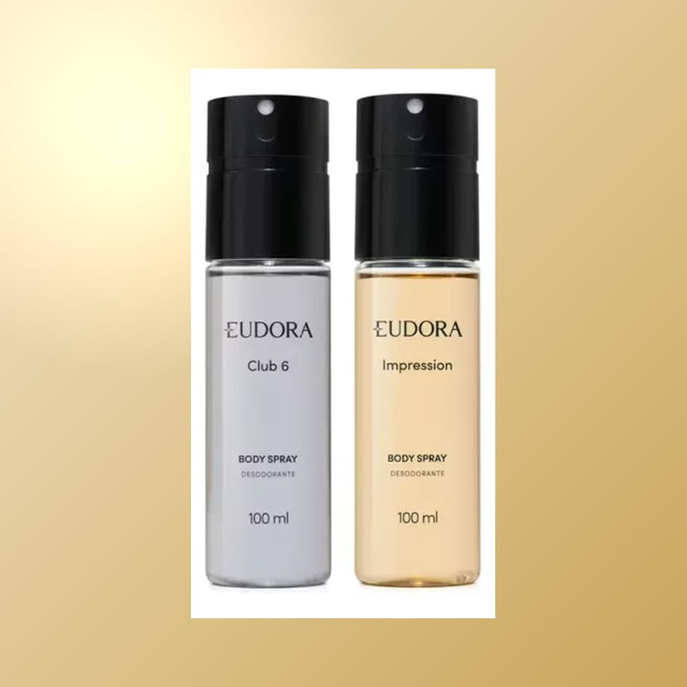 COMBO BODY SPRAY MASCULINO EUDORA CLUB 6 + IMPRESSION