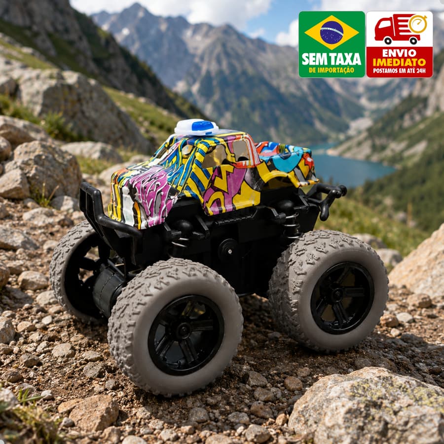Carrinho Off Road Monster Truck Quadriciclo Fricção Infantil Cores Sortidas 9cm