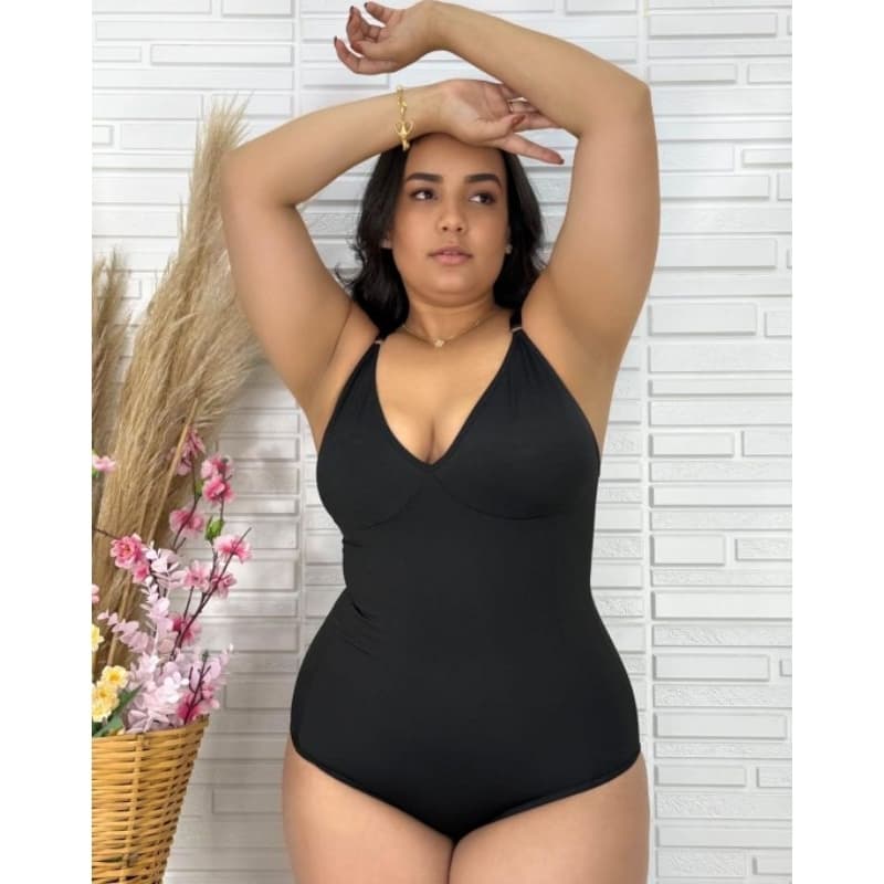 Body Modelador Plus Size Cintura Fina Efeito Lipo Reduz Barriga
