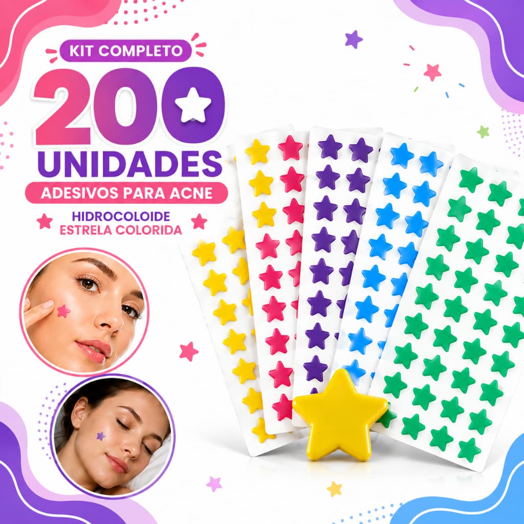 Adesivos Para Acne Seca Espinha Inflamada Estrelas