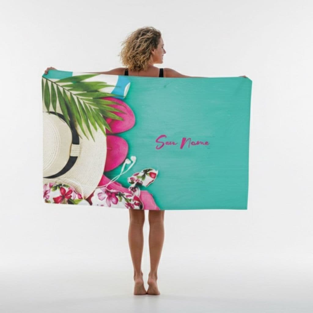 Canga de Praia Personalizada - Psicina Praia Brinde Festa 1,48x1