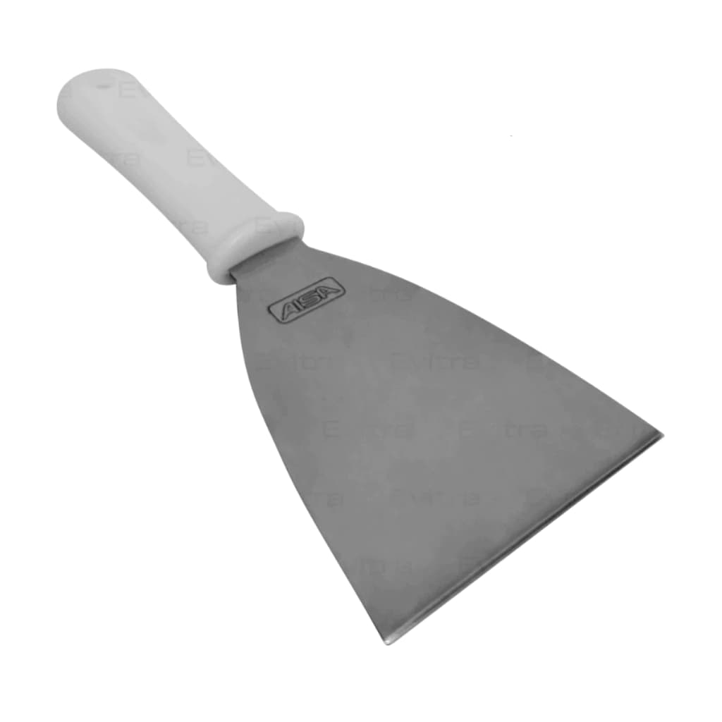 Espátula Em Inox Reta Para Lanches Chapa Cozinha Chapeiro Lanchonete