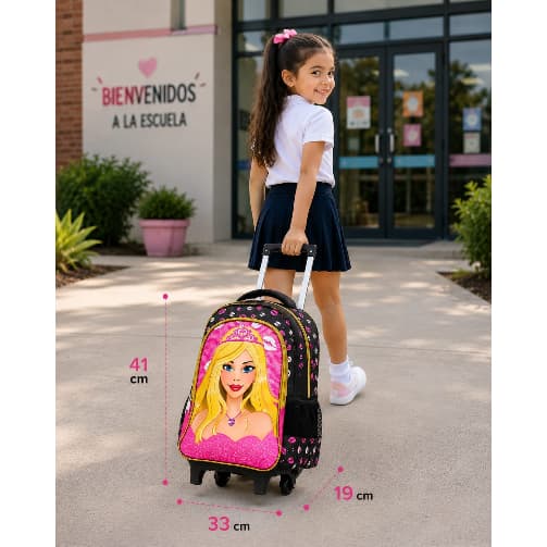 Mochila Infantil com Rodinhas Princesa MC4741