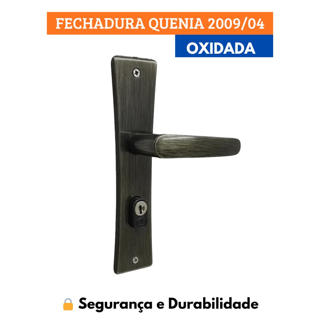 Fechadura HELA Quenia 2009/04 Oxidada (OX) para Porta Madeira e Metal | Externa Interna Banheiro