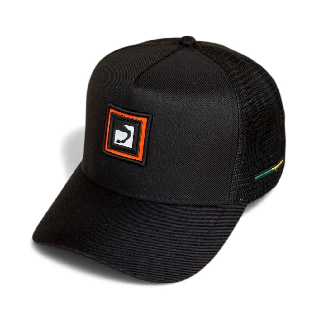 Boné Preto laranja masculino vauejada wildegar original aba curva ajustavel