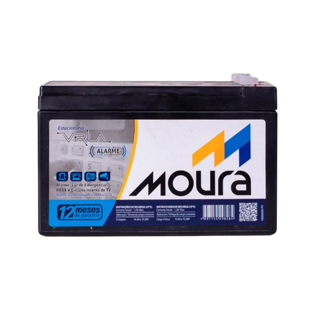 Bateria Moura 12V 4Ah VRLA AGM Alarme Cftv Nobreak 12MVA-4
