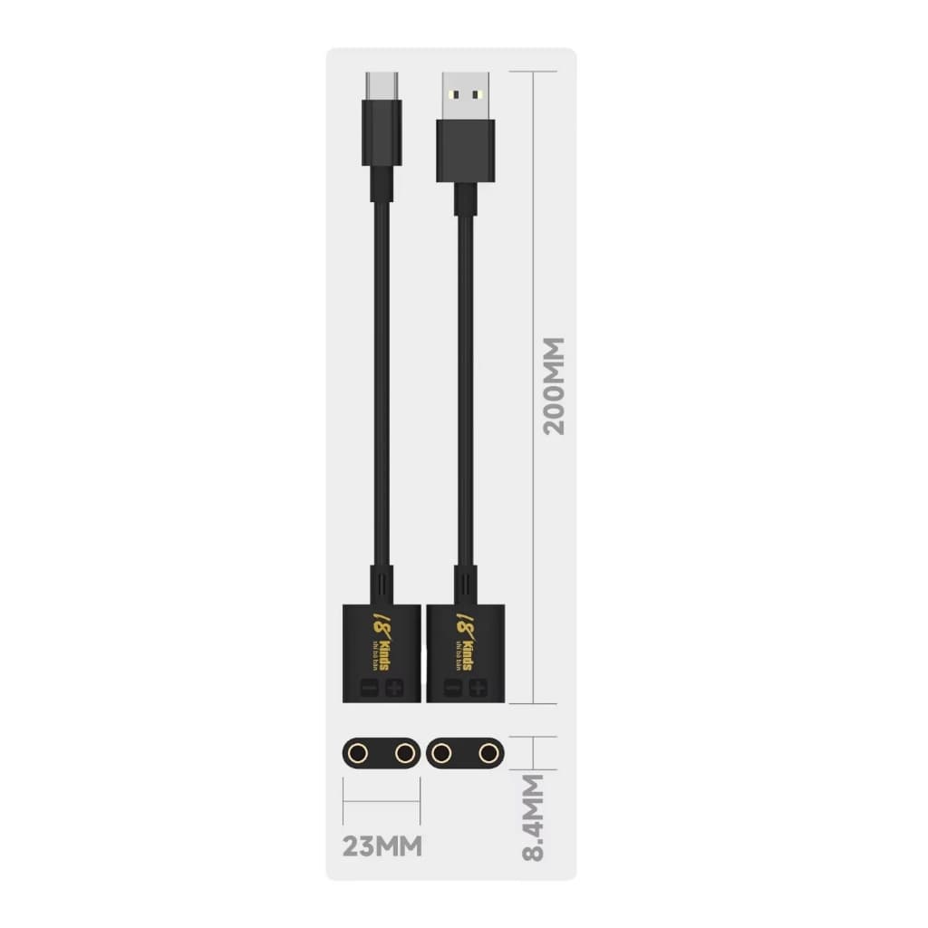 18 Kinds Cabos USB-A e Type-C para Plugue Banana de 4mm 5V para Carregamento, Teste e Reparo de Celulares