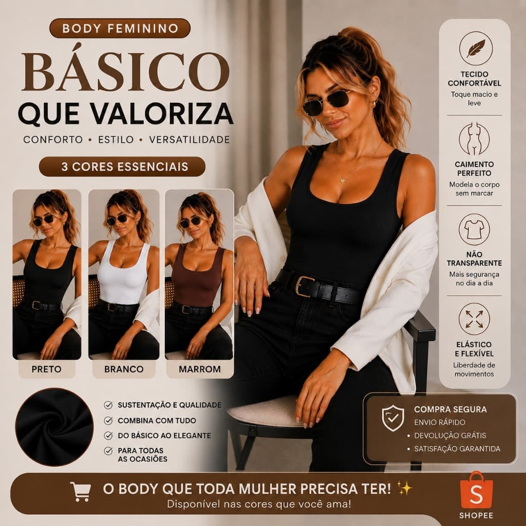 Body Regata Feminino Forrado em Suplex   –  Ajuste Perfeito,  Elegância e Conforto para o Dia a Dia.