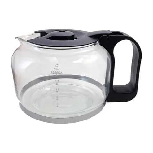 Jarra de Vidro para Cafeteira PH17 Original - Resistente e Tampa Preta, Capacidade 15 Cafés