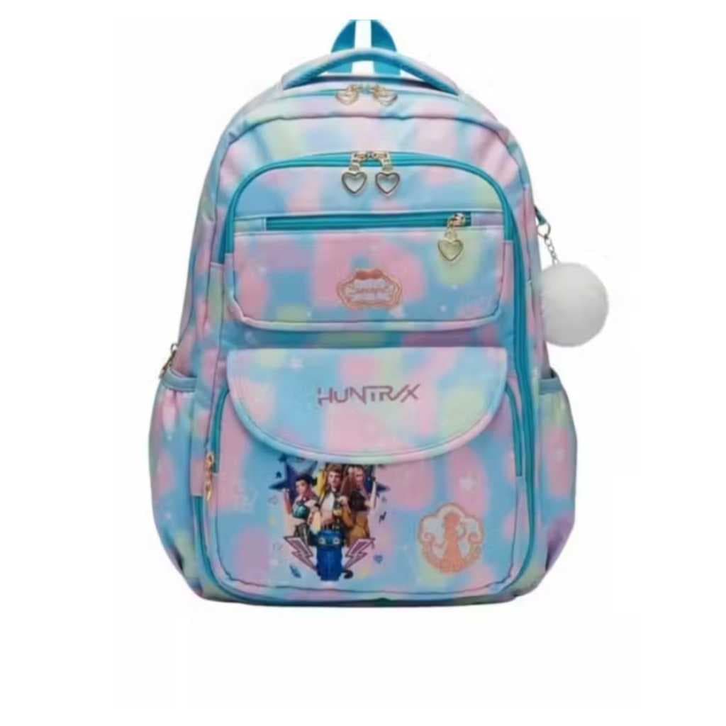 Mochila Escolar Feminina GUERREIRAS DO K-POP Fundamental confortável impermeável