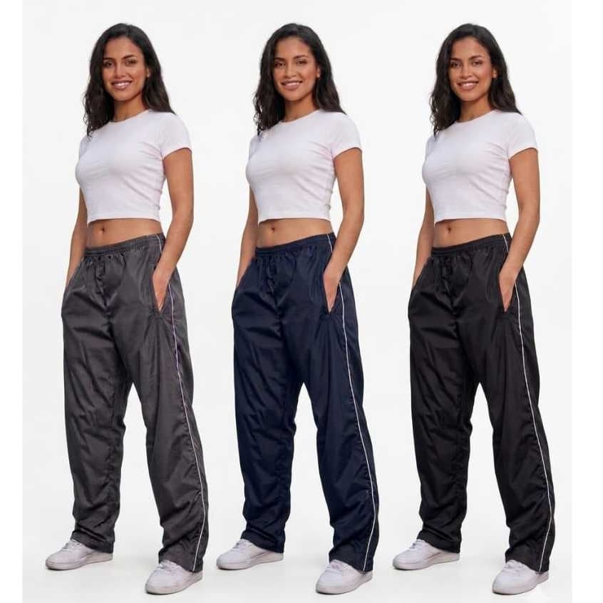 Calça Feminina de Tactel Secagem Rapida Costura Reforçada 3 Bolsos Estilo Skatista / Uniforme Escolar / Treino / Esport