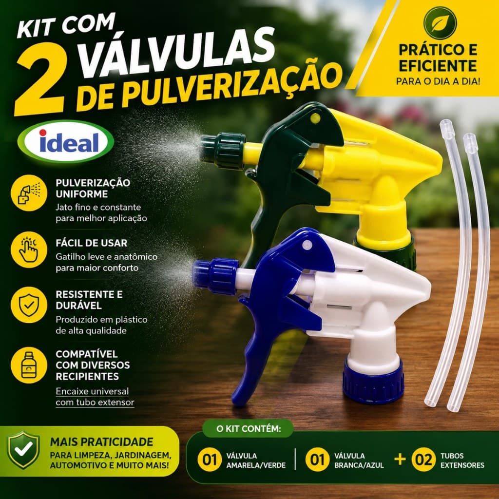 Kit Com 2 bicos pulverizadores borrifadores manuais - Idea