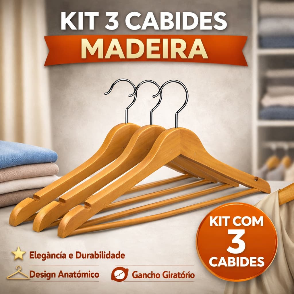 Kit Cabides de Madeira Verniz Premium – Organização Elegante e Resistente