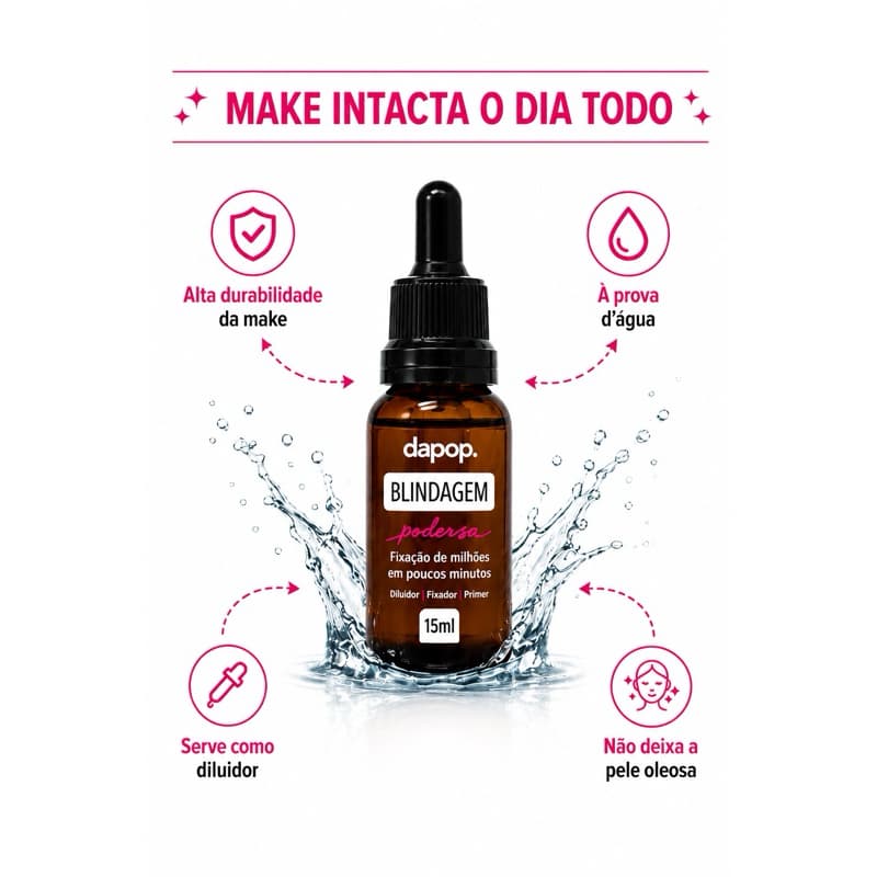 Blindagem PODEROSA Dapop – Fixação Extrema em Minutos, Diluidor, Fixador e Primer