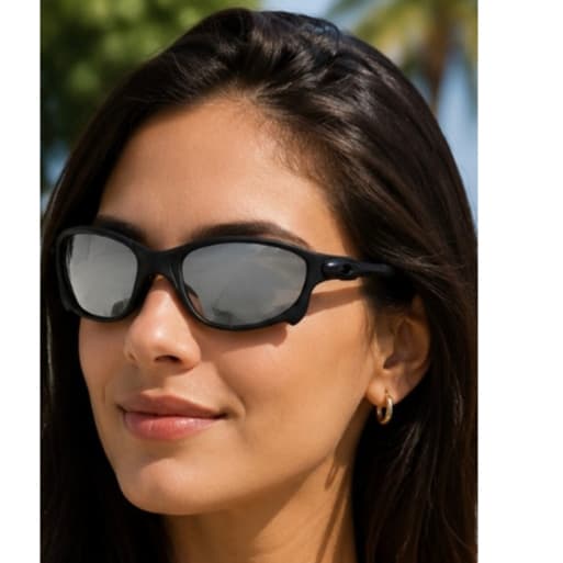Óculos de Sol Preto Estilo Racing Lentes Espelhadas Proteção UV400