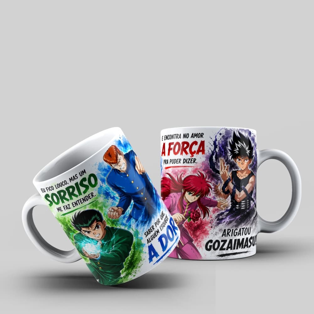 Caneca Yu Yu Hakusho Frase Sorriso Anime Presente Top