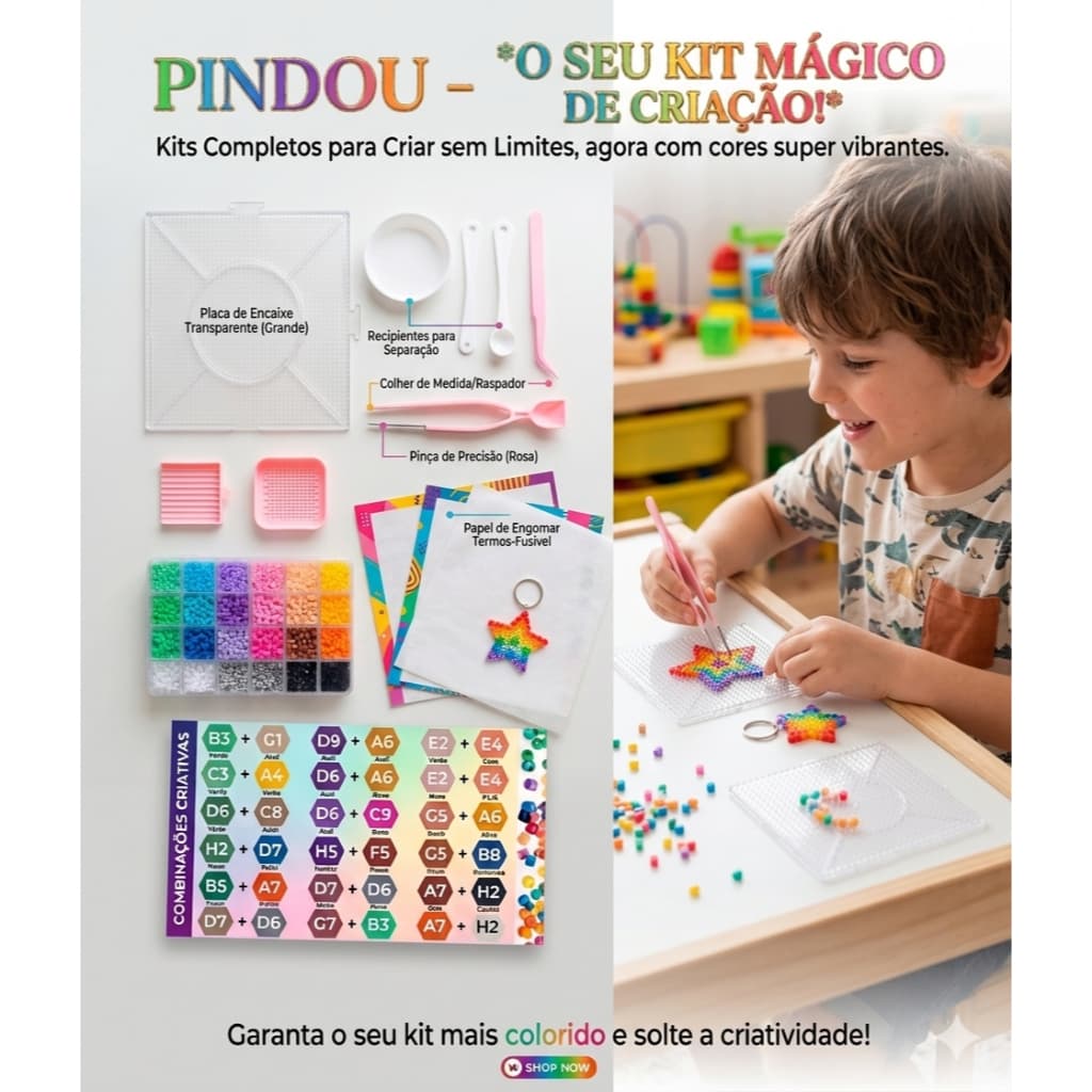 Hama Beads Perler Premium DIY jogos Pixel Arte crianças 2,6mm - Kit de Luxo com 24 cores