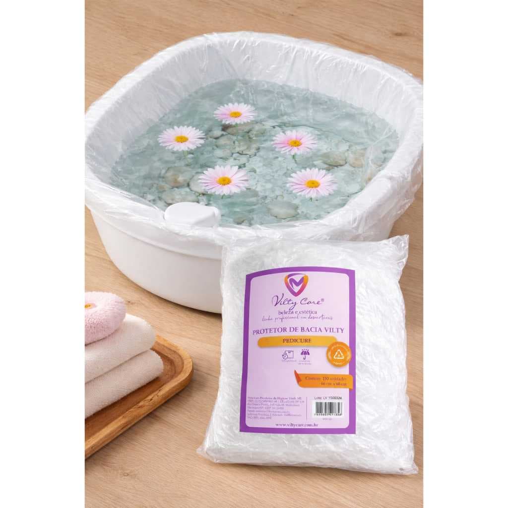 PROTETOR DE BACIA PEDICURE 150 UNIDADES VILTY