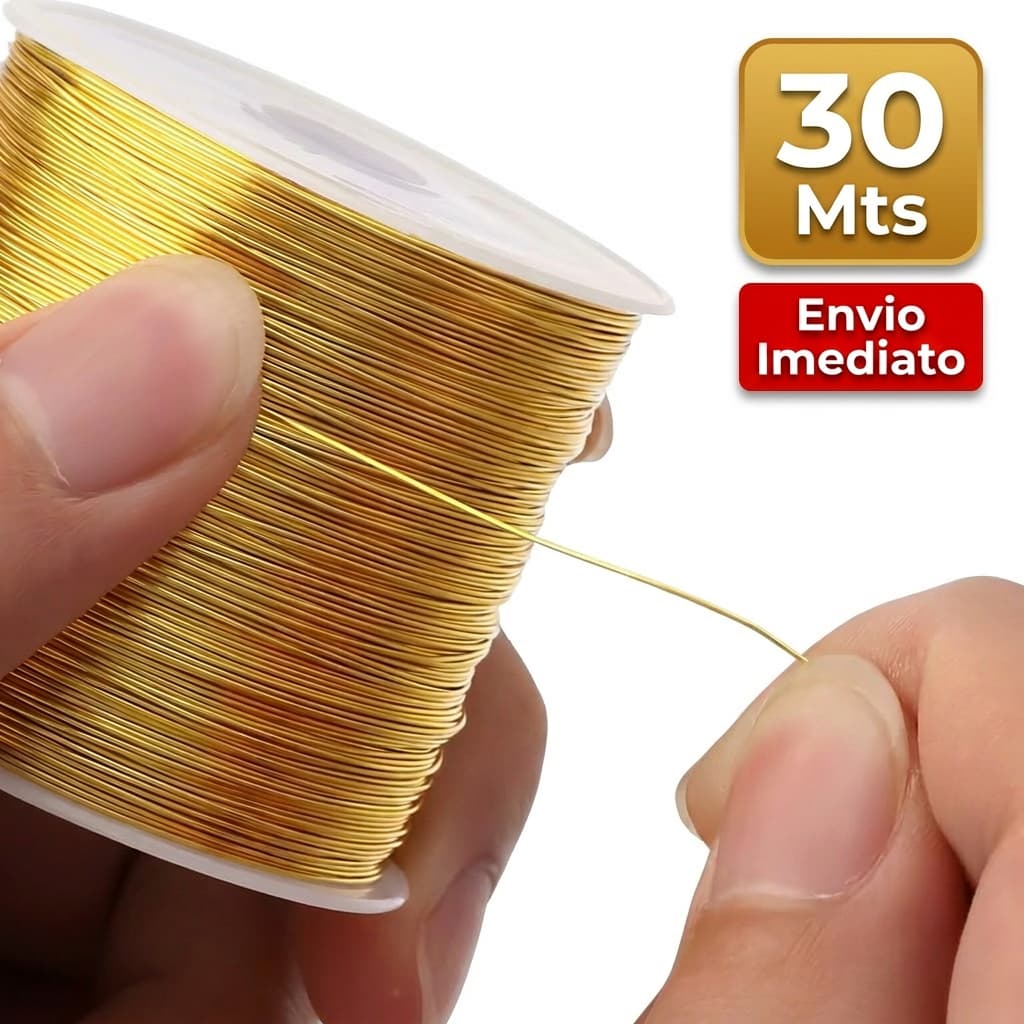 30mts Arame Fio Cabelo De Anjo 0,30- Artesanato -bijuteria -Arame fino para Artesanatos