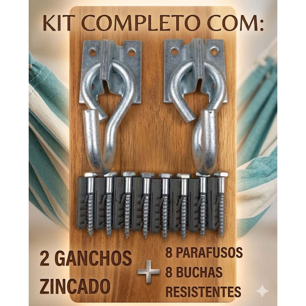 Gancho De Rede Zincado 270kg completo