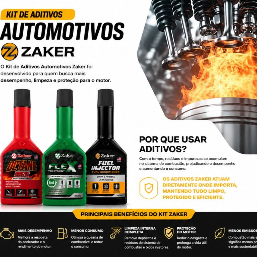 Kit Aditivos Carro Flex Gasolina Limpeza Interna Economia Combustível 200ml