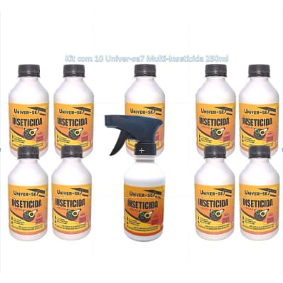 10 Univer-se7 Multi-Inseticida 250ml – Mata Percevejo de Cama + Borrifador Grátis