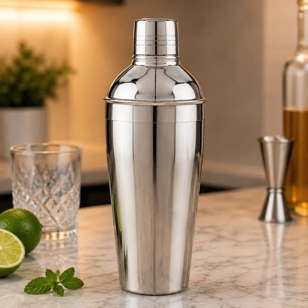 Coqueteleira Inox 500ml Shaker Bartender Drinks Cocktail Misturador Bar Tampa Vedação Uso Doméstico