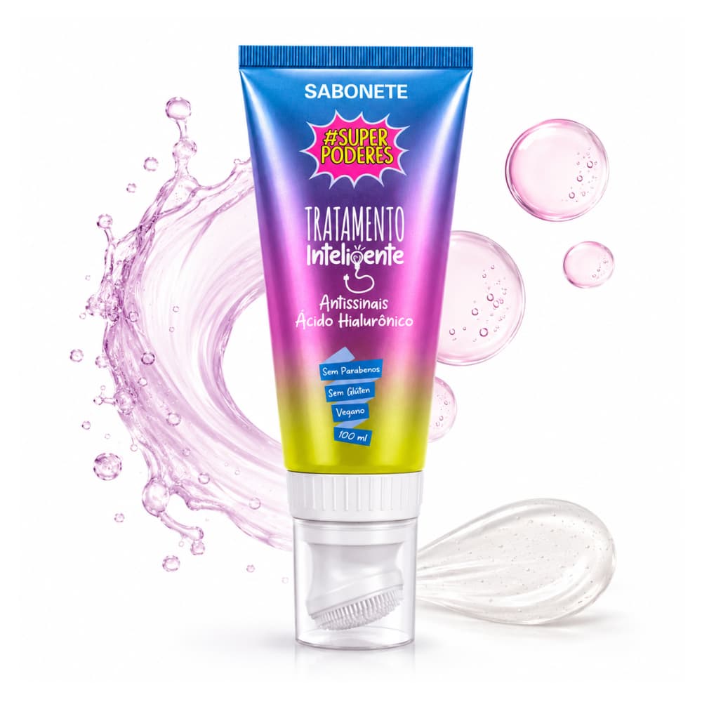Sabonete Facial Ácido Hialurônico Antissinais 100mL - em Barra - Hidratante - Pele Macia - Toque Suave - Perfumado
