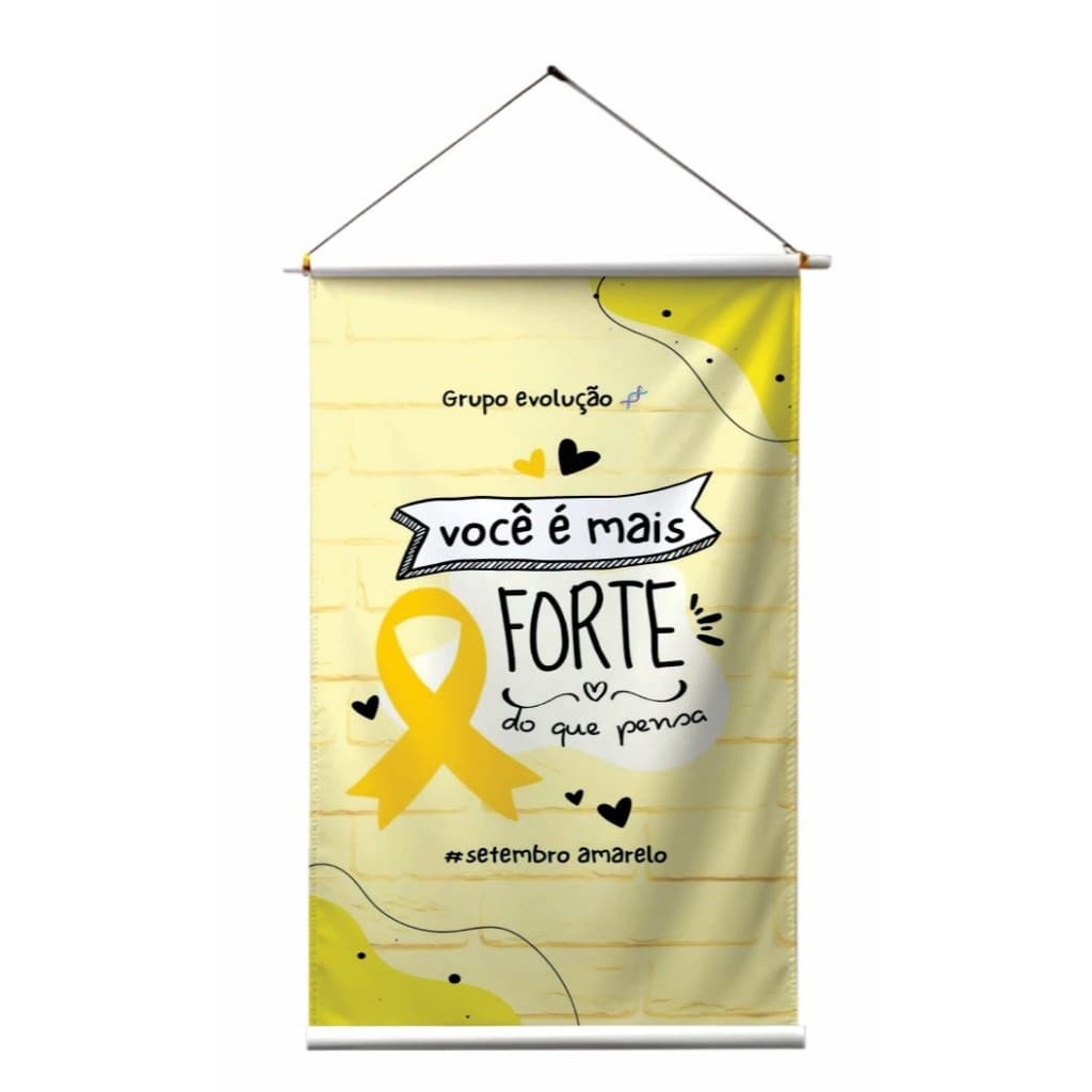 BANNER ARTE PRONTA - SETEMBRO AMARELO VOCÊ É FORTE