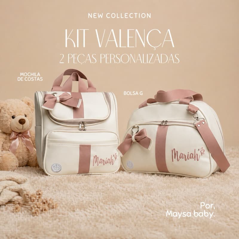 Bolsas MATERNIDADE - 2 PEÇAS PERSONALIZADA