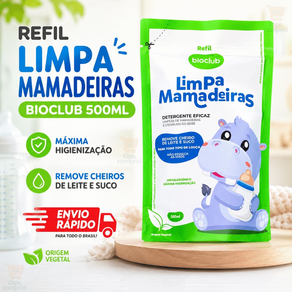 Detergente Lava Louça de Mamadeira Vegano Infantil - Refil 500ml