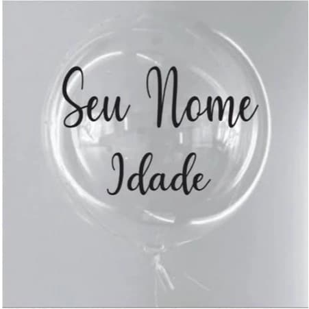 Balão Bubble Personalizado Vinil Adesivo Personalize com seu nome Idade Frase, bexiga, aniversario