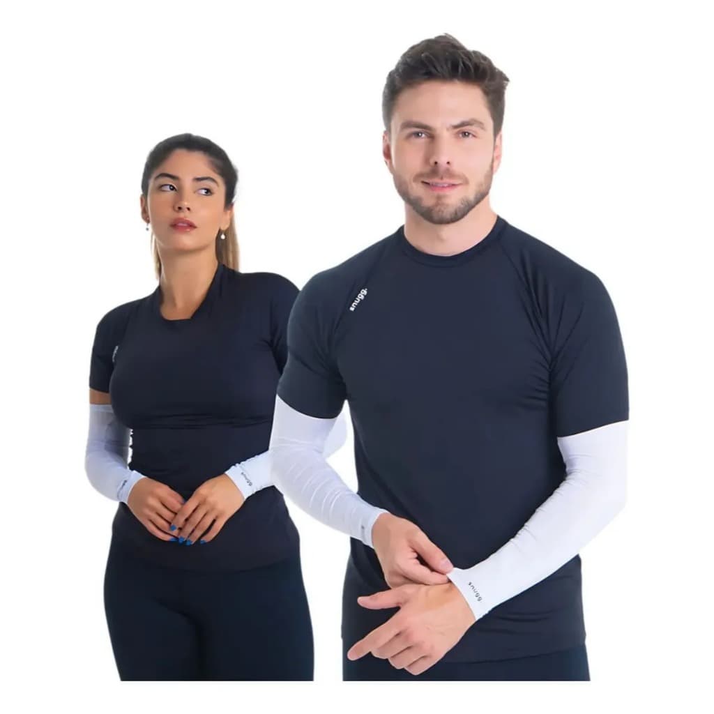Manguito BRANCO Proteção Solar Uv50+ Manga Ciclismo Original snug