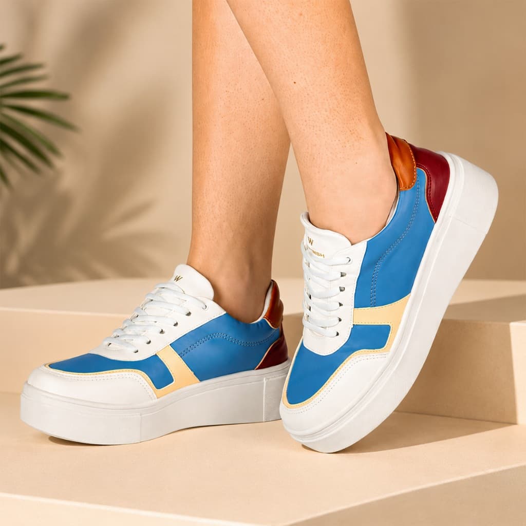 Tênis Feminino Moda Casual Estilo Recortes Macio Confortável Leve