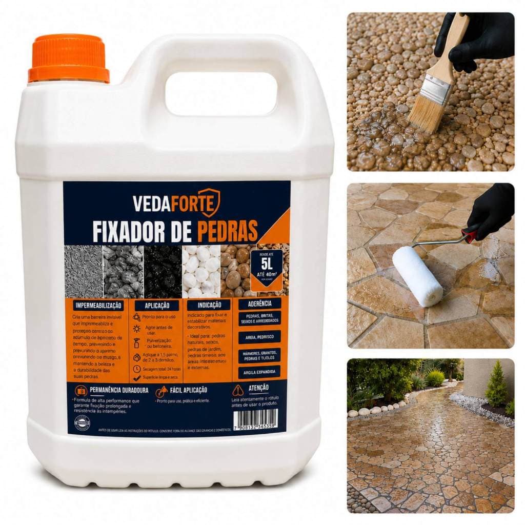 Fixador De Pedras Vedaforte 5L Alta Performance Com Nanotecnologia