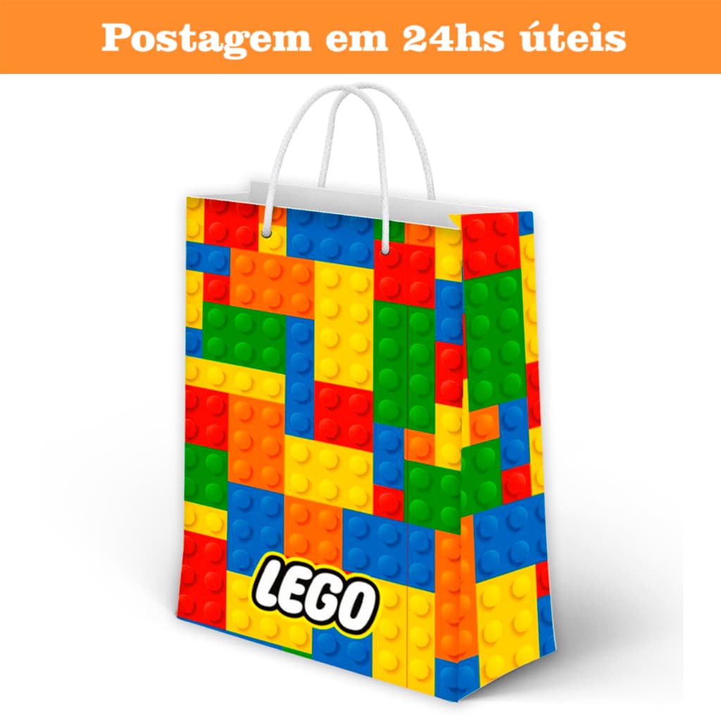 10 ou 15 sacolinhas lego lembrancinha kit festa (envio rápido)