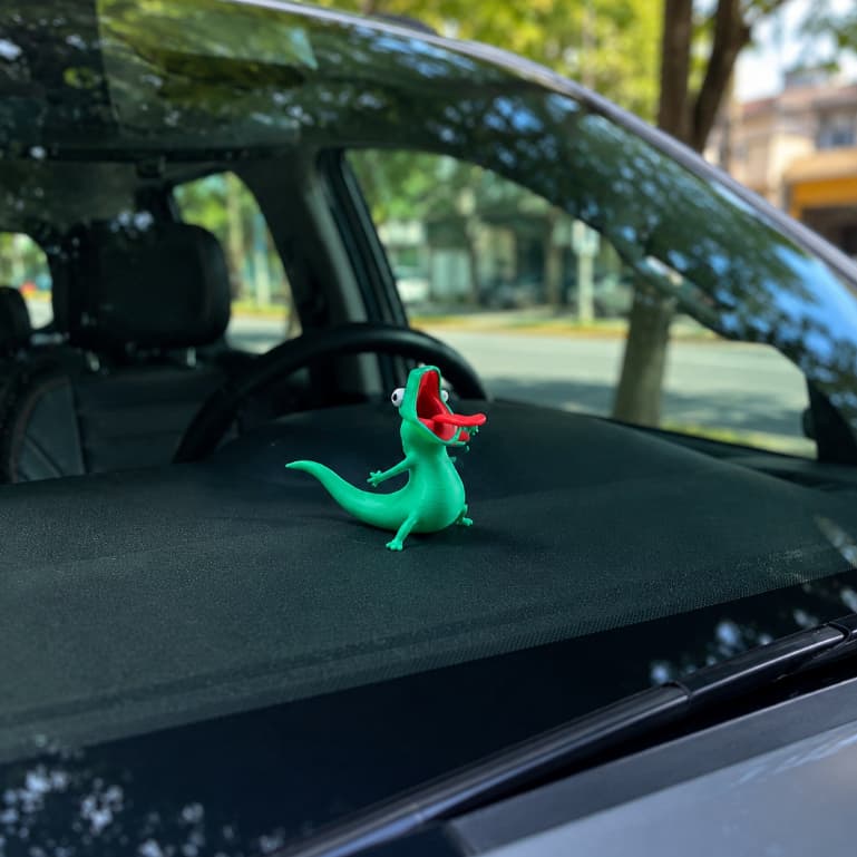 Lagarto Divertido Para Painel Do Carro | Enfeite Automotivo Engraçado Em Impressão 3D