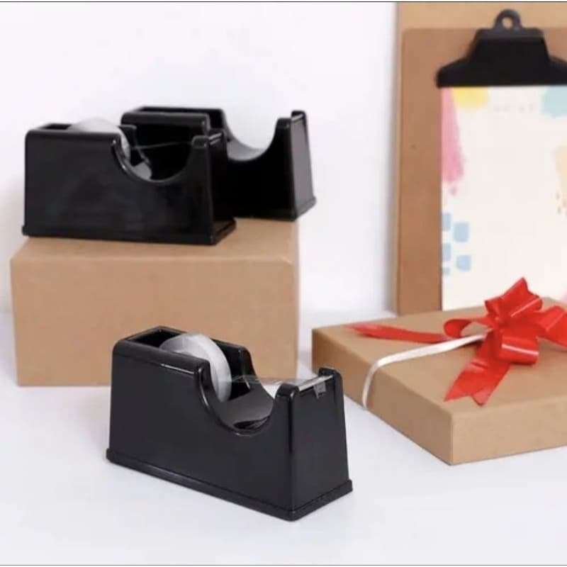 Suporte De Fita Adesiva Durex ou grampeador Preto Office Basic