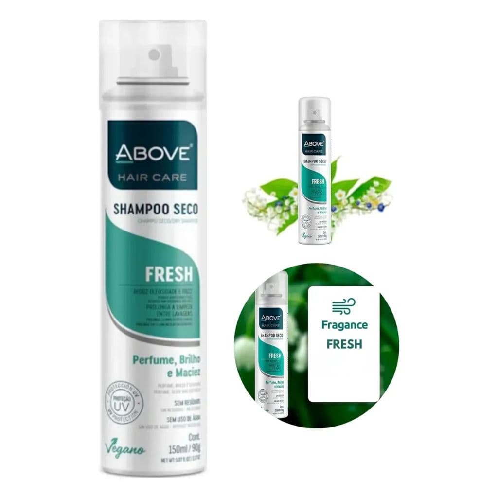 Shampoo A Seco Above Fresh 150ml Brilho Maciez Antifrizz