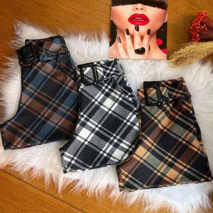 Kit Combo 2 Shorts Xadrez Junina Shortinho Xadrezado P AO GG 36 AO 46 SHORT PLUS XADRES