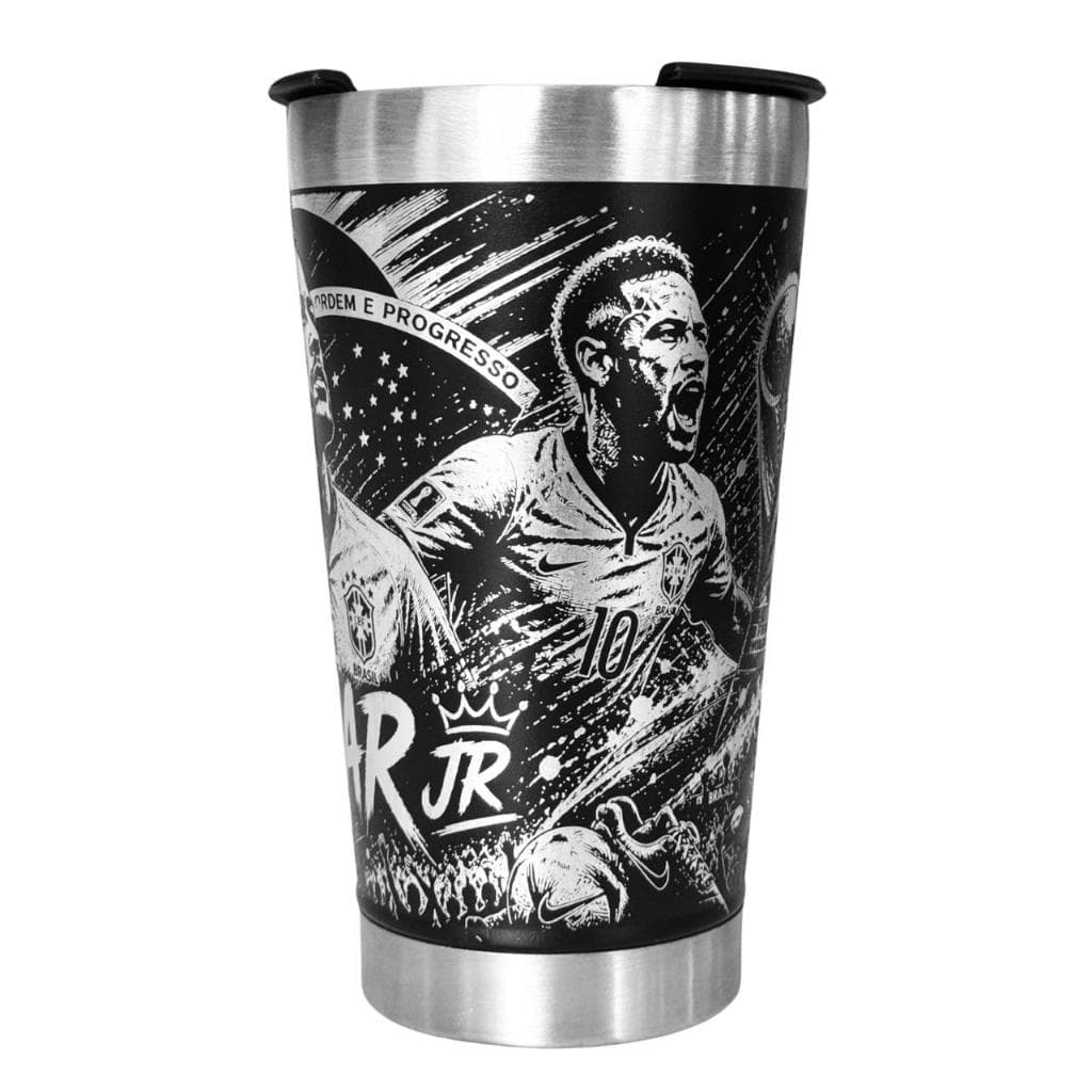 Copo Térmico 473Ml Tema Neymar 2 Copa 2026 Gravação a Laser 360º Presente Criativo Ideal