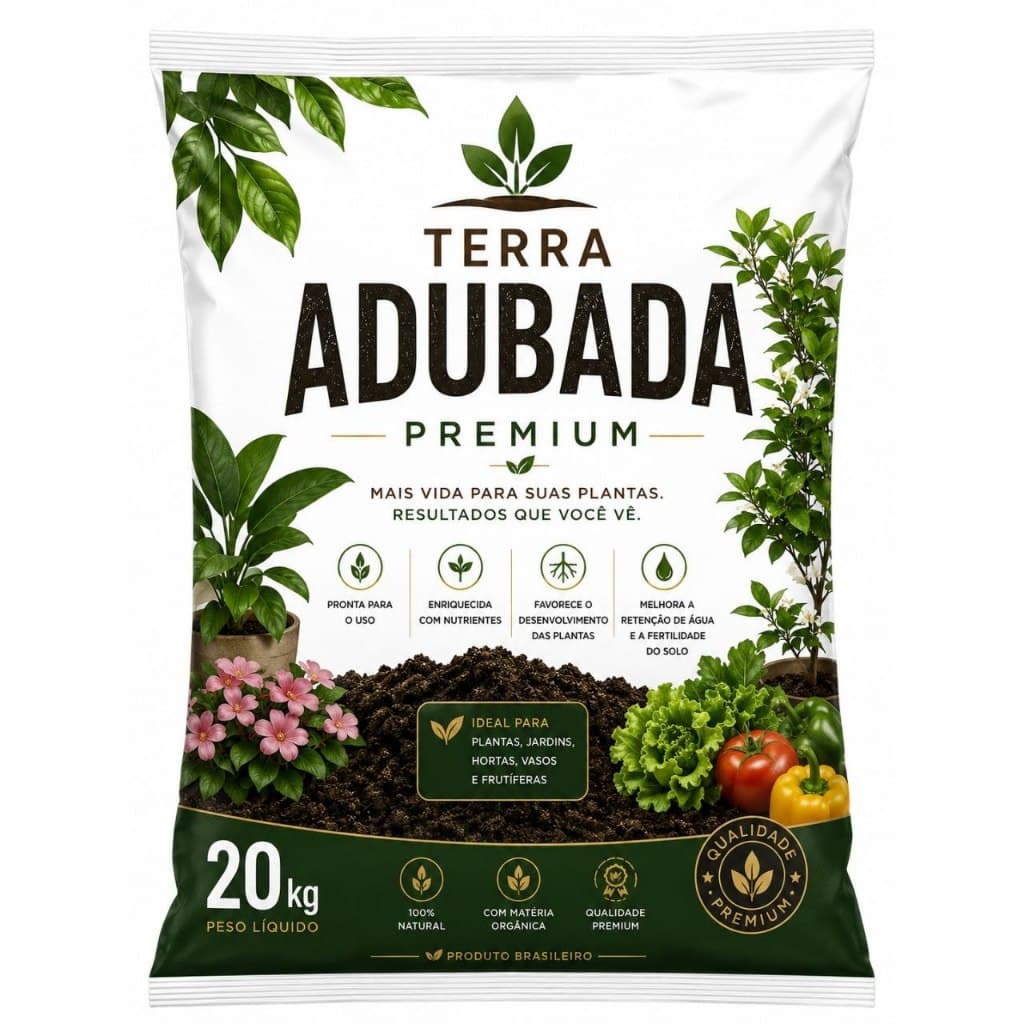 TERRA ORGÂNICA ADUBADA SUPER PREMIUM