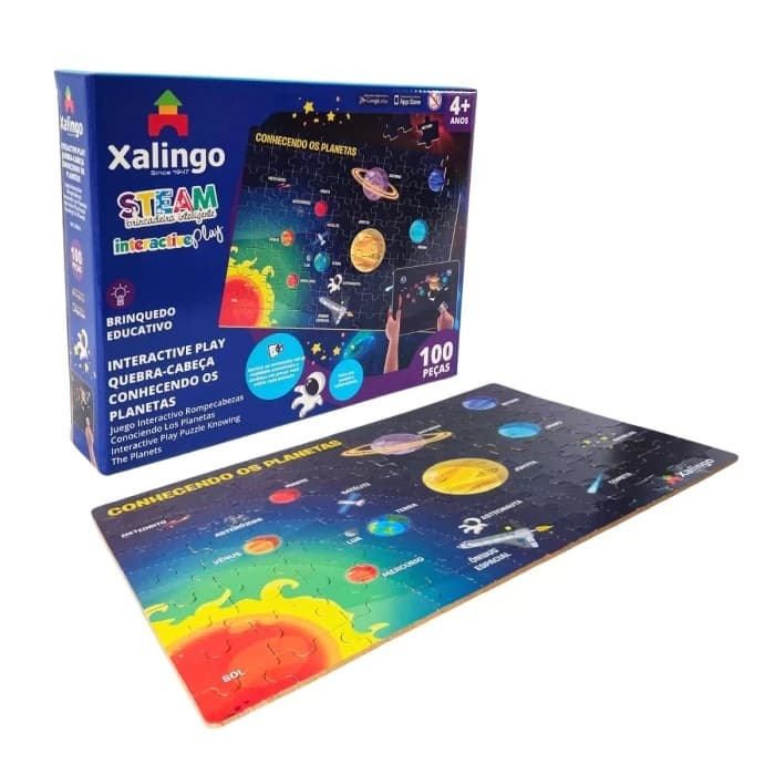 Quebra cabeça interativo dos planetas - Brinquedos Xalingo JOGO EDUCATIVO PEDAGOGICO